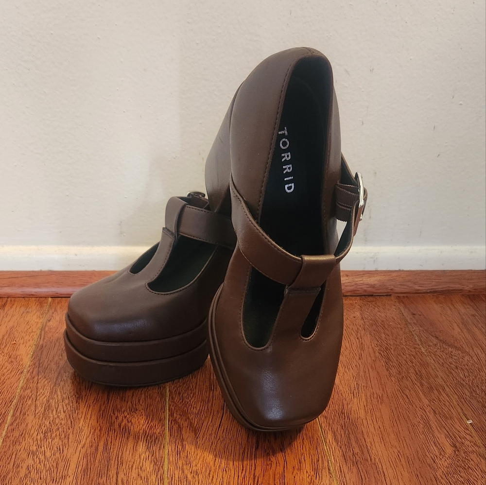Torrid Double Platform T-Strap Heels